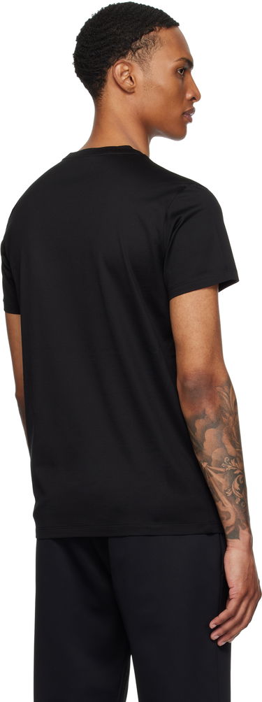 T-shirt Moncler Moncler Double Logo Patch Cotton T-Shirt Sort | K20918C000358390Y, 2