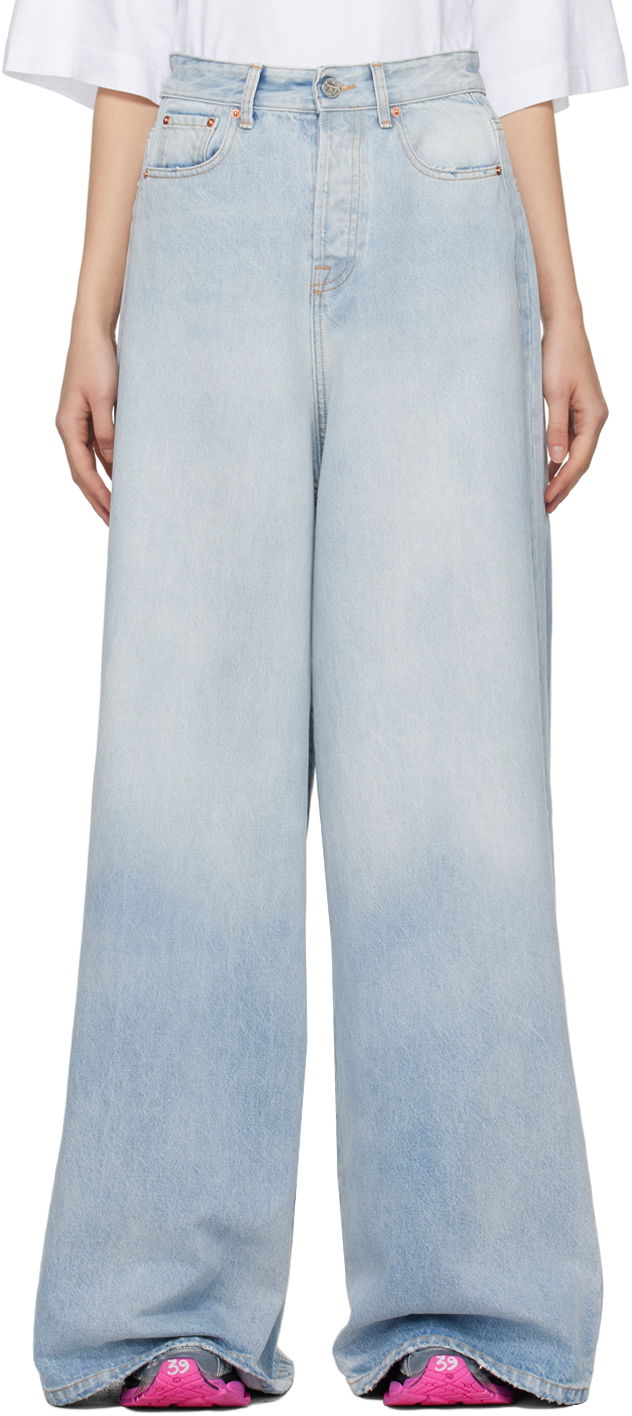 Jeans VETEMENTS Destroyed Jeans Blå | UE64PA130N