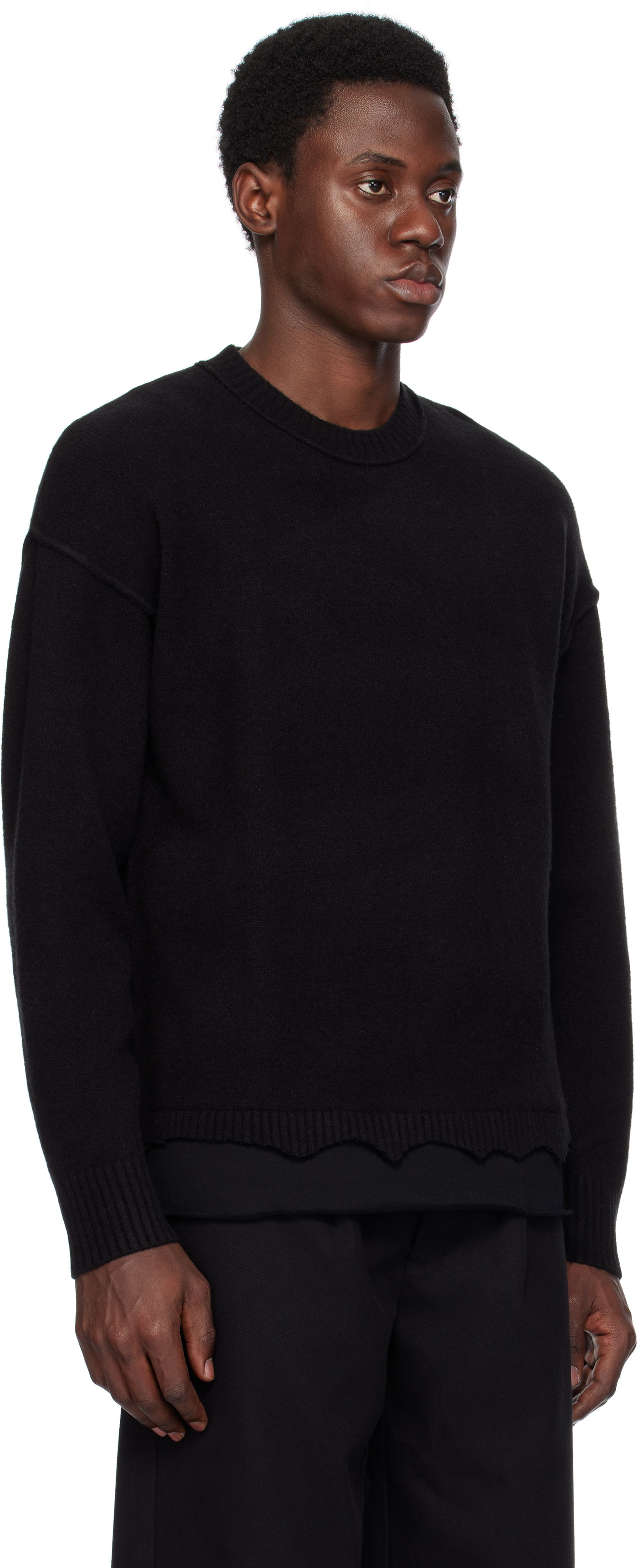 Sweater izzue Izzue Layered Sweater Sort | IZXKNN4123W4NCCX, 1