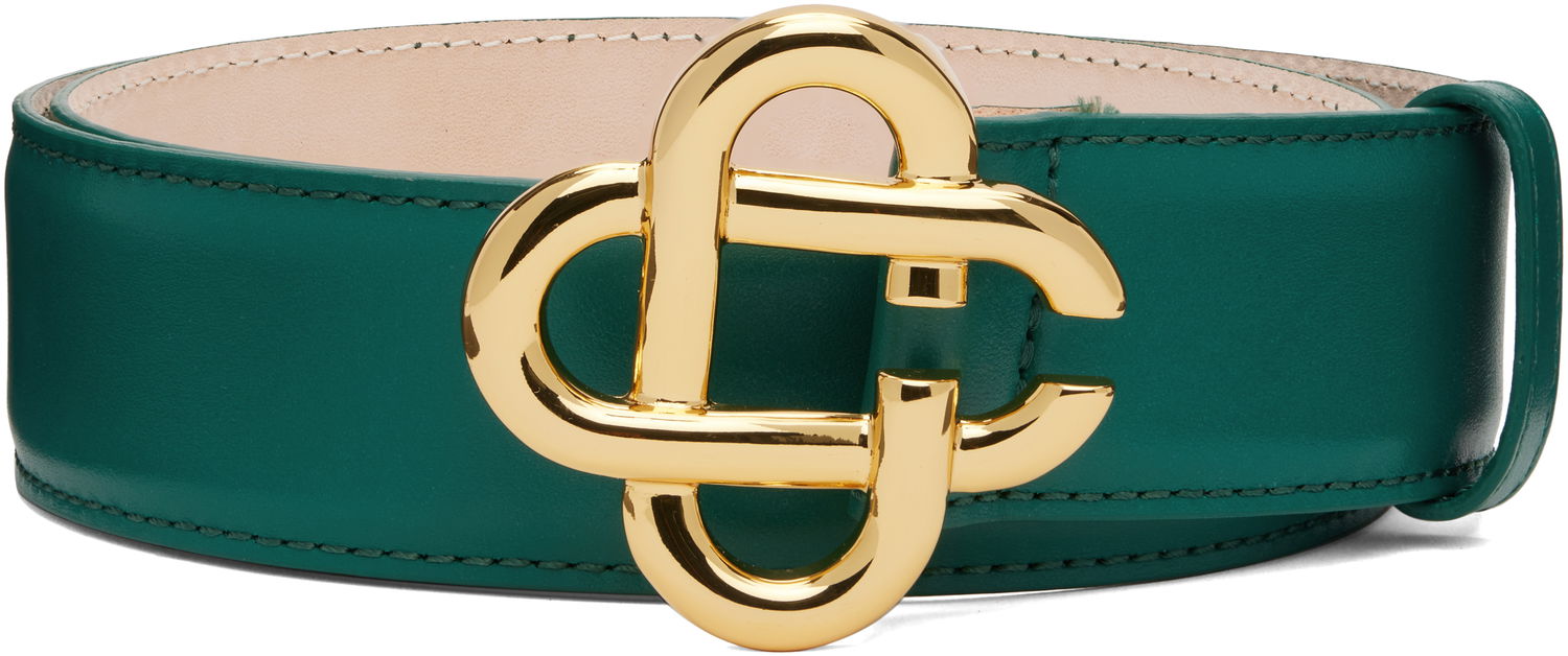 Bælter Casablanca Casablanca CC Logo Buckle Belt Grøn | APF25-ACC-251-01, 0