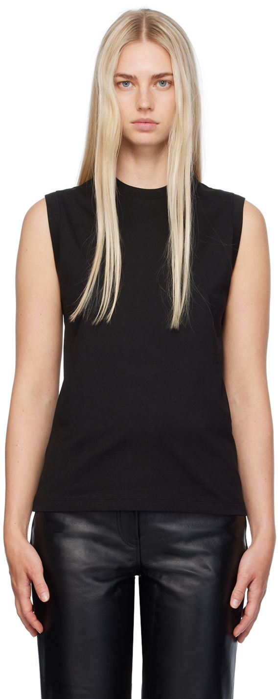 Tanktop TOTEME TOTEME Relaxed Sleeveless Tank Top Sort | 243-WRT0345-FB0093
