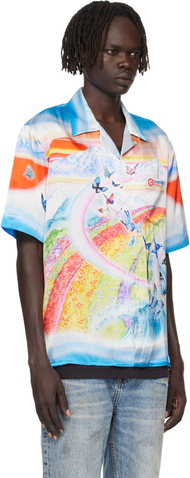 Skjorte Casablanca Casablanca Silk Butterfly Print Shirt Flerfarvet | MPF25-SH-003-02, 1