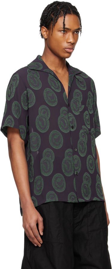 Skjorte Needles NEEDLES Short Sleeve Italian Collar Shirt Lilla | QV123, 1