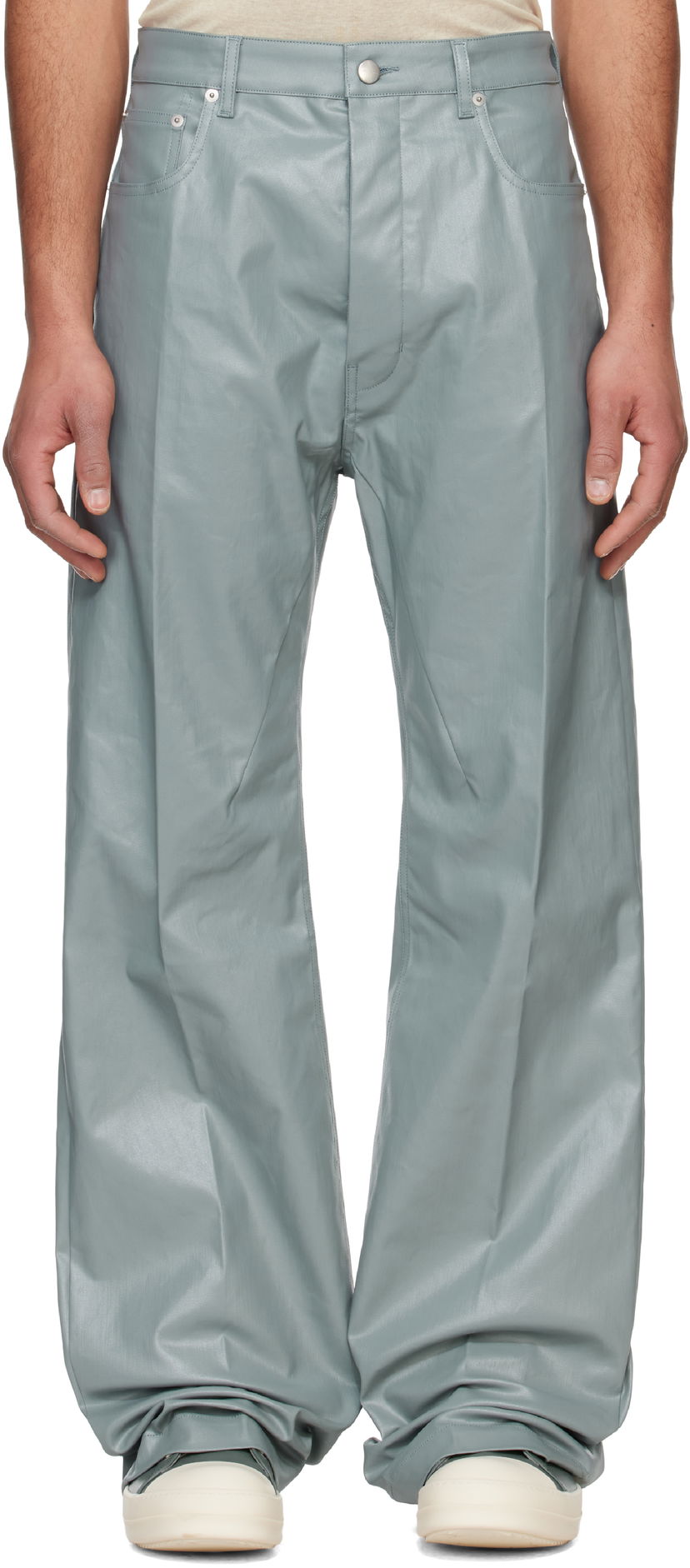 Bukser Rick Owens Rick Owens Hollywood Geth Leather Trousers Grøn | RU01E5333 SCT