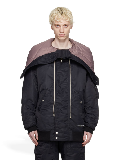Jakke Rick Owens DRKSHDW Hooded Bomber Jacket Sort | DU02C5765 BRER1