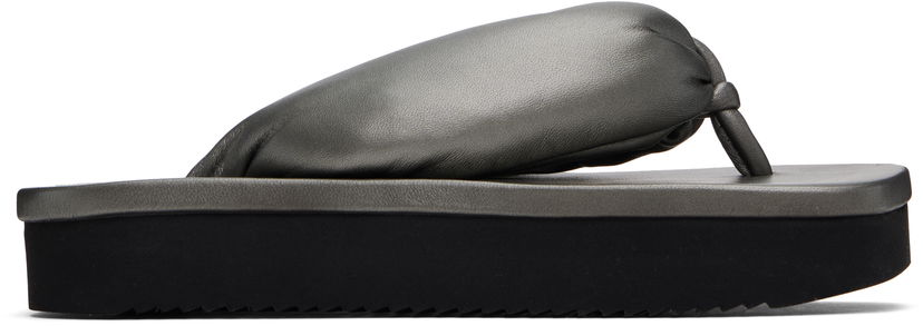 Skopleje Rick Owens Rick Owens Hollywood Lambskin Flip-Flops Grå | RP01E7811 LLPM