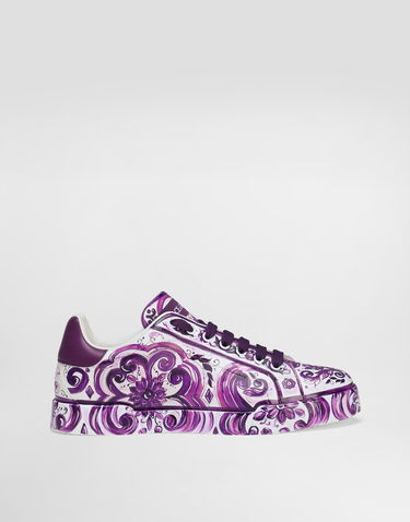 Sneakers og sko Dolce & Gabbana Dolce & Gabbana Portofino Light Strobel Majolica Print Lilla | CK2330AI396I03TN, 0