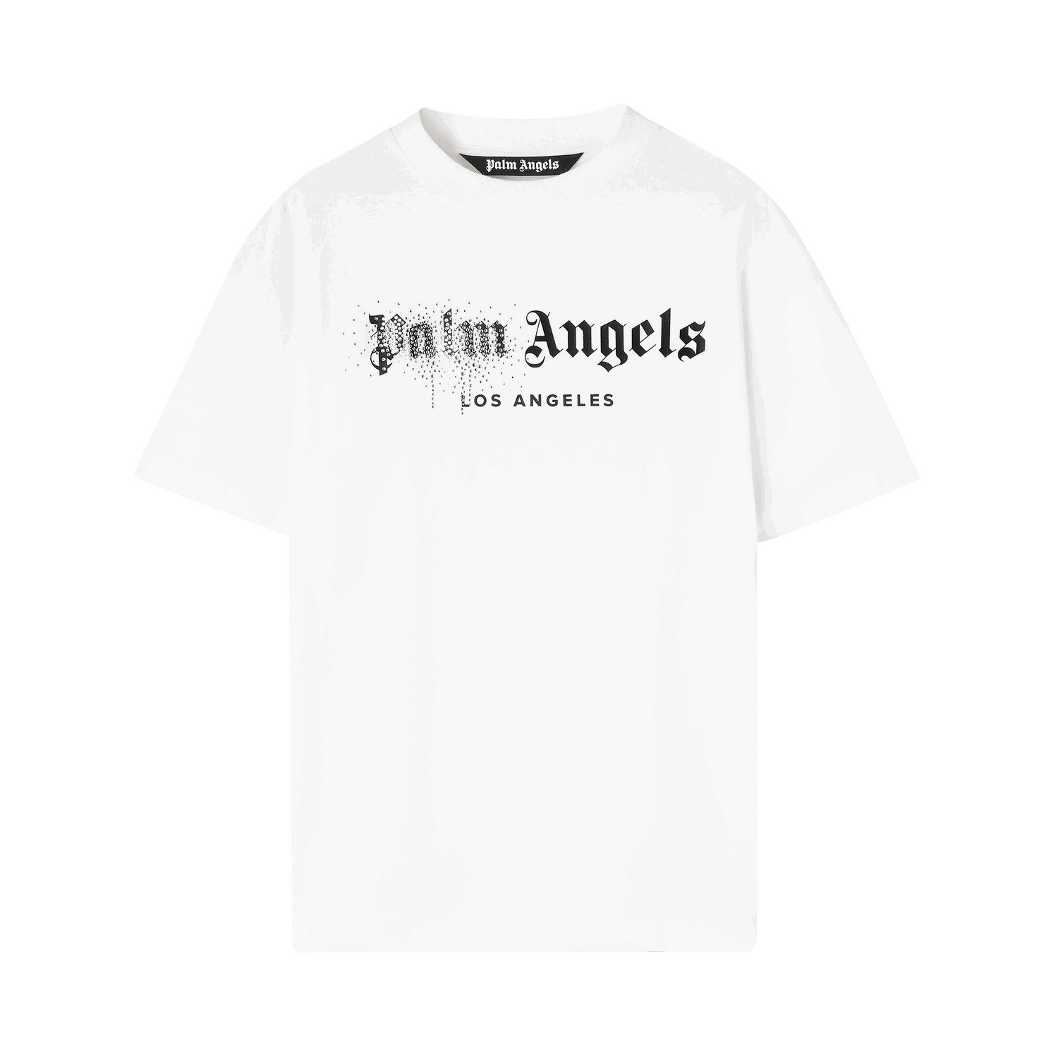 T-shirt Palm Angels Rhinestone Sprayed Classic Tee Hvid | PMAA001F22JER0120110, 0