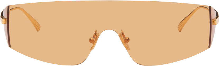 Solbriller Bottega Veneta Mask Metal Sunglasses Orange | BV1299S-002