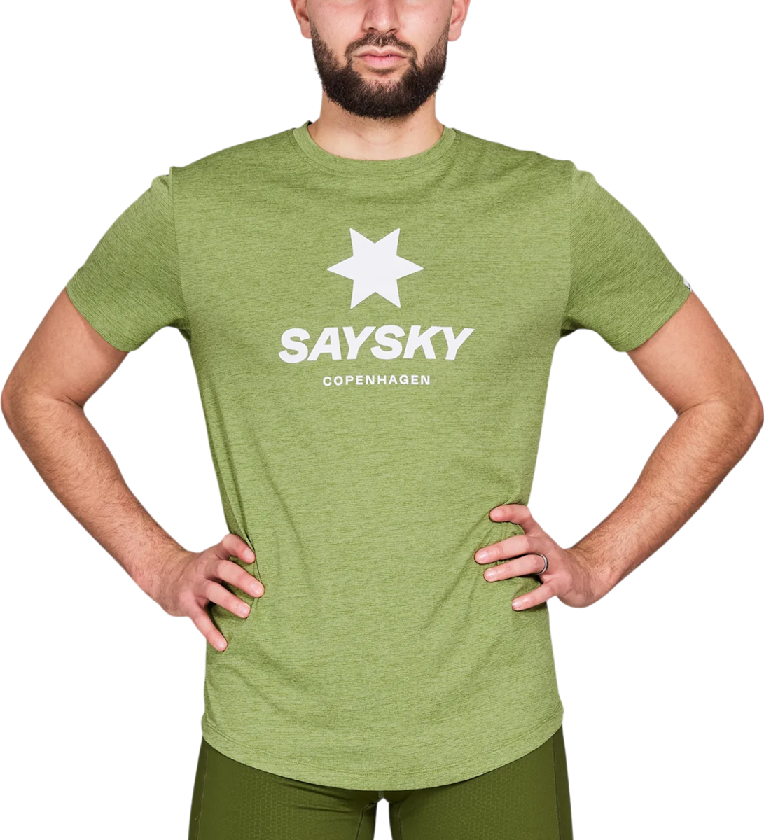 T-shirt Saysky Saysky Logo Combat Pro T-Shirt Grøn | nmrss30c3009, 0