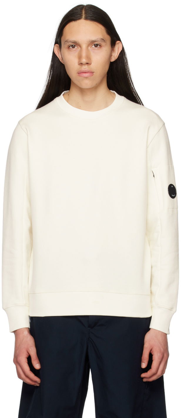 Sweatshirt C.P. Company Lens Sweatshirt Hvid | 14CMSS022A-005086W, 0