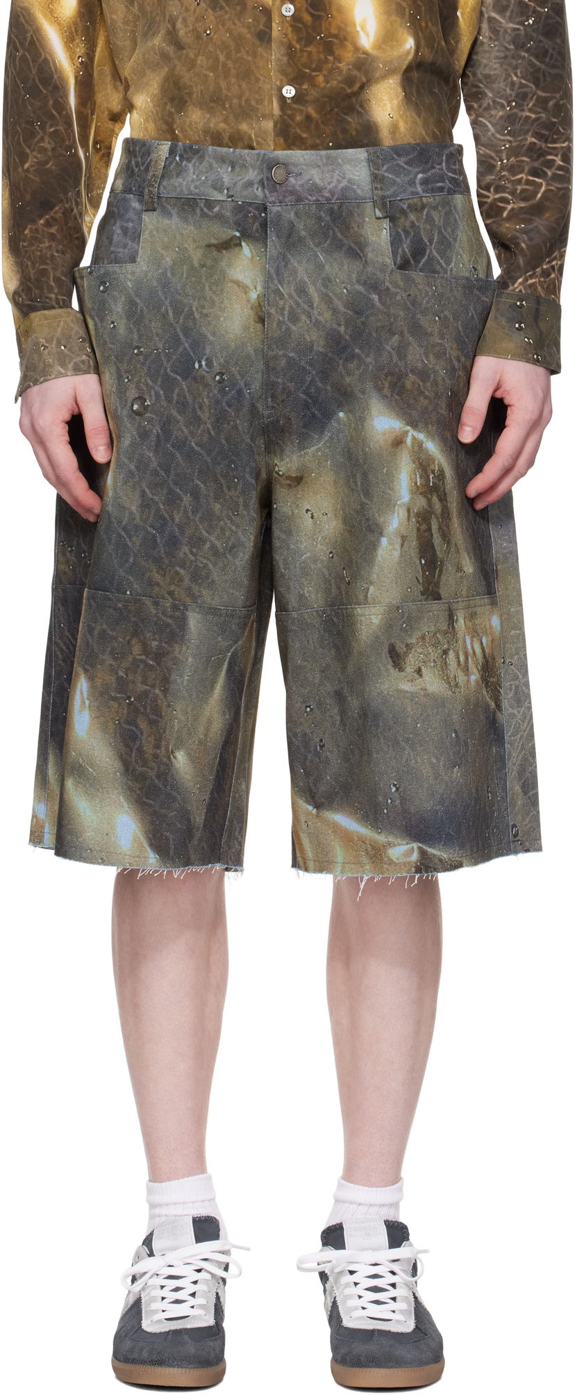 Shorts Serapis Serapis Golden Hour Sailor Denim Shorts Brun | SS25_WS_EXC