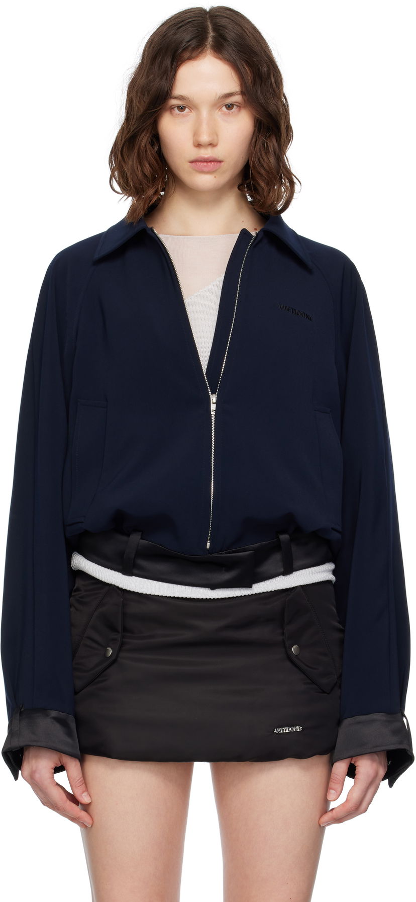 Jakke We11done We11done Waist Jacket Mørkeblå | WD-JK2-25-011-W-NV