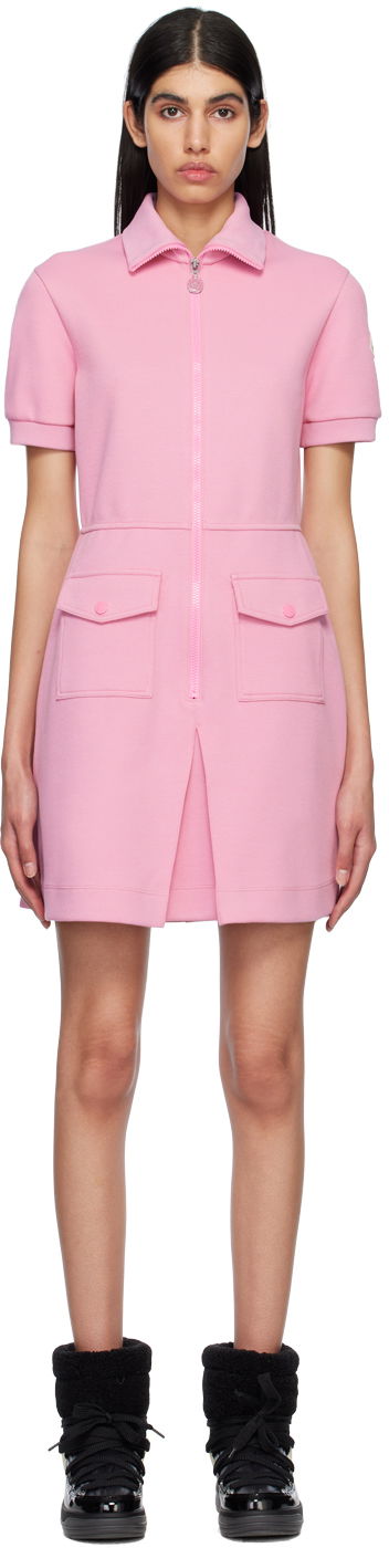 Kjole Moncler Polo Mini Dress Lyserød | I10938I00001899V9, 0