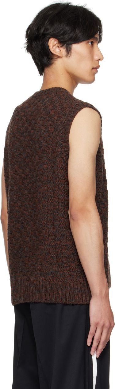 Sweater Maison Margiela MM6 Maison Margiela V-Neck Sweater Vest Brun | SH2FB0026 M13174, 2