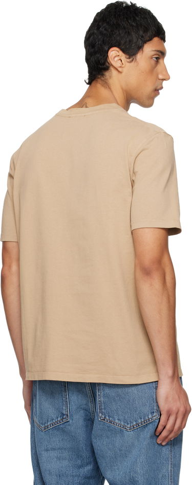 T-shirt Balmain Embroidered 'Balmain' Médaille T-shirt Beige | FH1EG000BD08, 2
