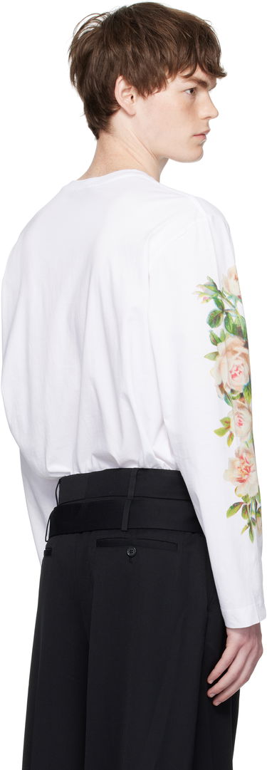 T-shirt Simone Rocha Simone Rocha Rose Bouquet Long Sleeve T-shirt Hvid | 5194P52-M 0569, 2