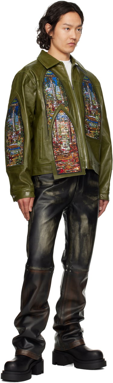 Jakke Who Decides War Who Decides War Eden Leather Jacket Grøn | 1131250011SS25, 3