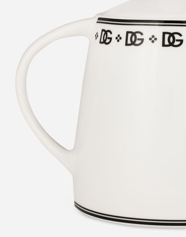 Home decor Dolce & Gabbana Dolce & Gabbana Porcelain Teapot with DG Logo Hvid | TC0139TCALHU0082, 2