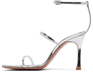 Tilbehør Amina Muaddi Amina Muaddi Maya Heeled Sandals Metalisk | MAYA SANDAL SR PATENT, 2