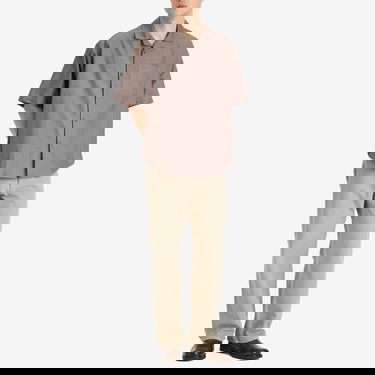 Skjorte AMI AMI Paris Short Sleeve Boxy Shirt Brun | HSH236-CO0099-0953, 4