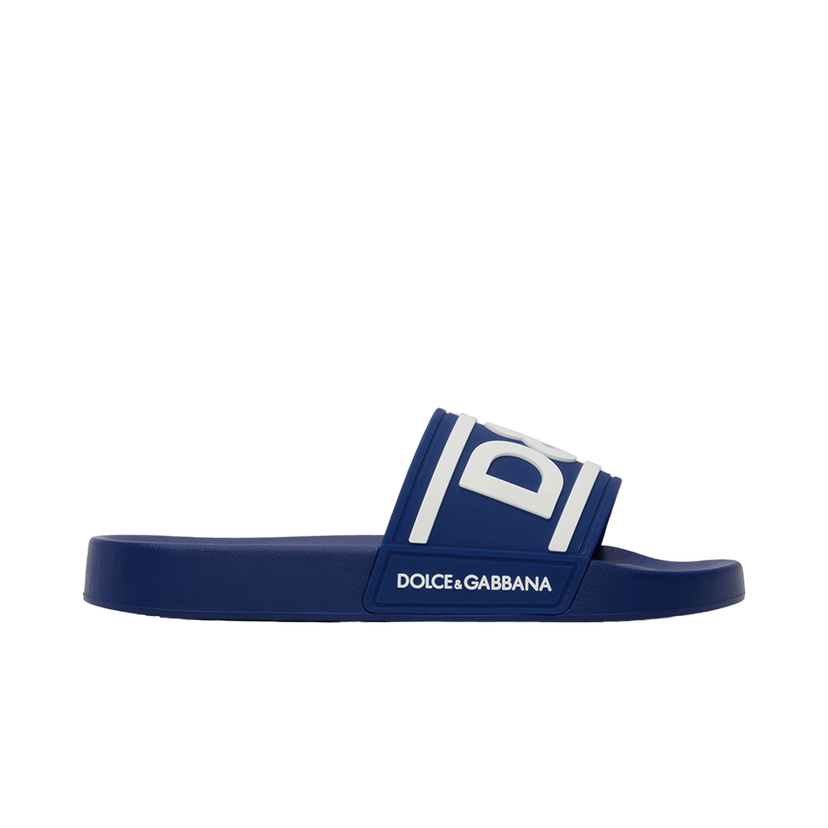 Sneakers og sko Dolce & Gabbana Blue Logo Slides Blå | CS2072AQ858
