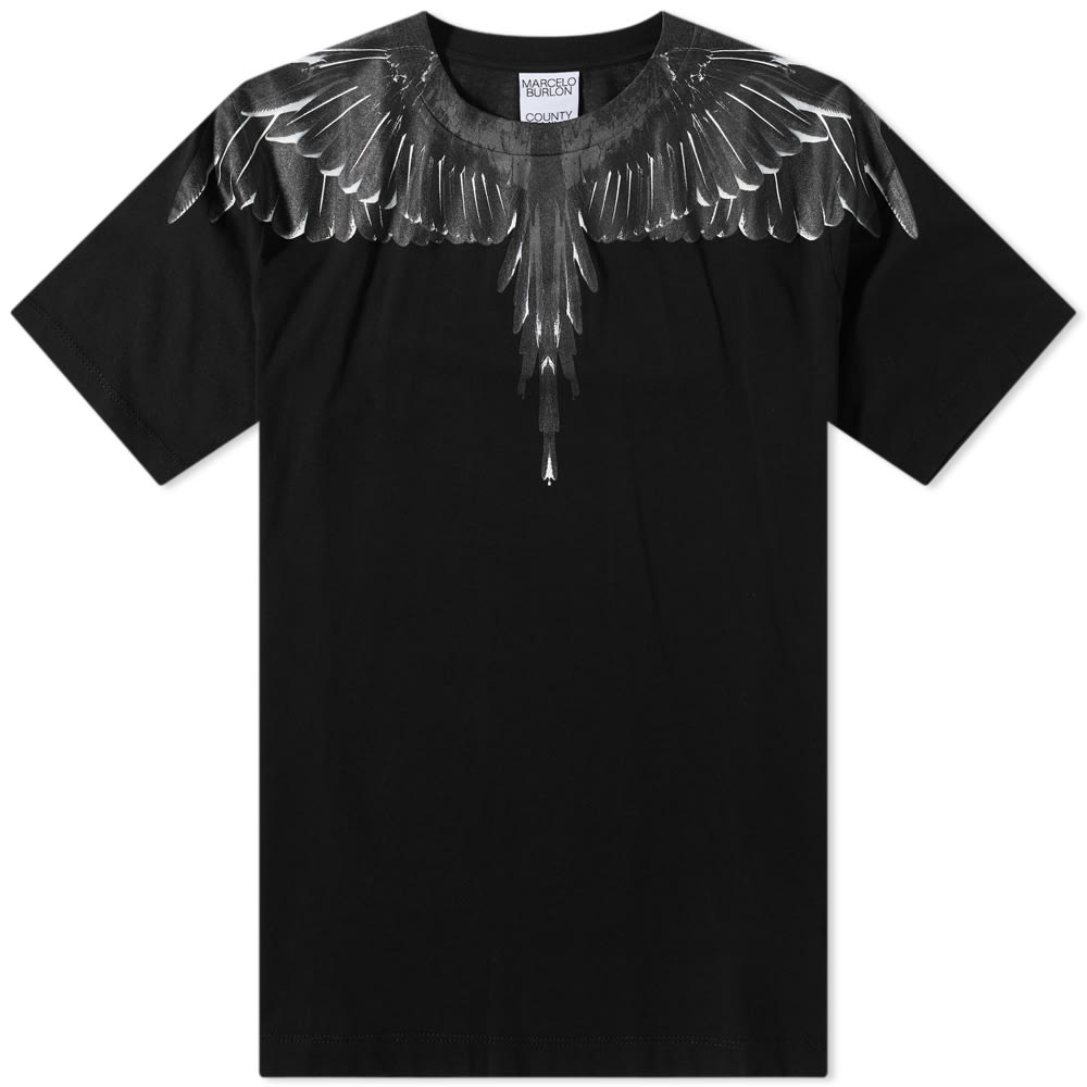 T-shirt Marcelo Burlon Icons Wings Tee Sort | CMAA018C99JER0011010, 0