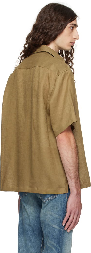 Skjorte BOSS BECKHAM x BOSS Relaxed-Fit Linen Shirt Brun | 50549180, 3