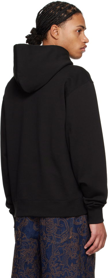 Sweatshirt KENZO Happy Tiger Embroidered Hoodie Sort | FF55SW2644MF, 2