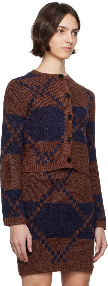 Sweater JW Anderson JW Anderson Fairisle Knit Cardigan Brun | KW1411-YN0439, 1