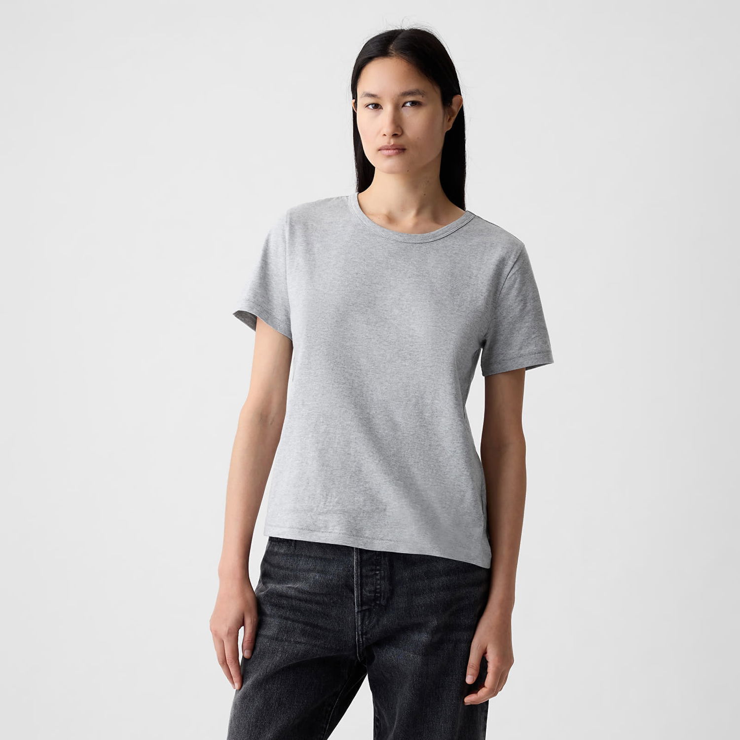 T-shirt GAP Basic Tee Heather Grey Grå | 795346-05, 0