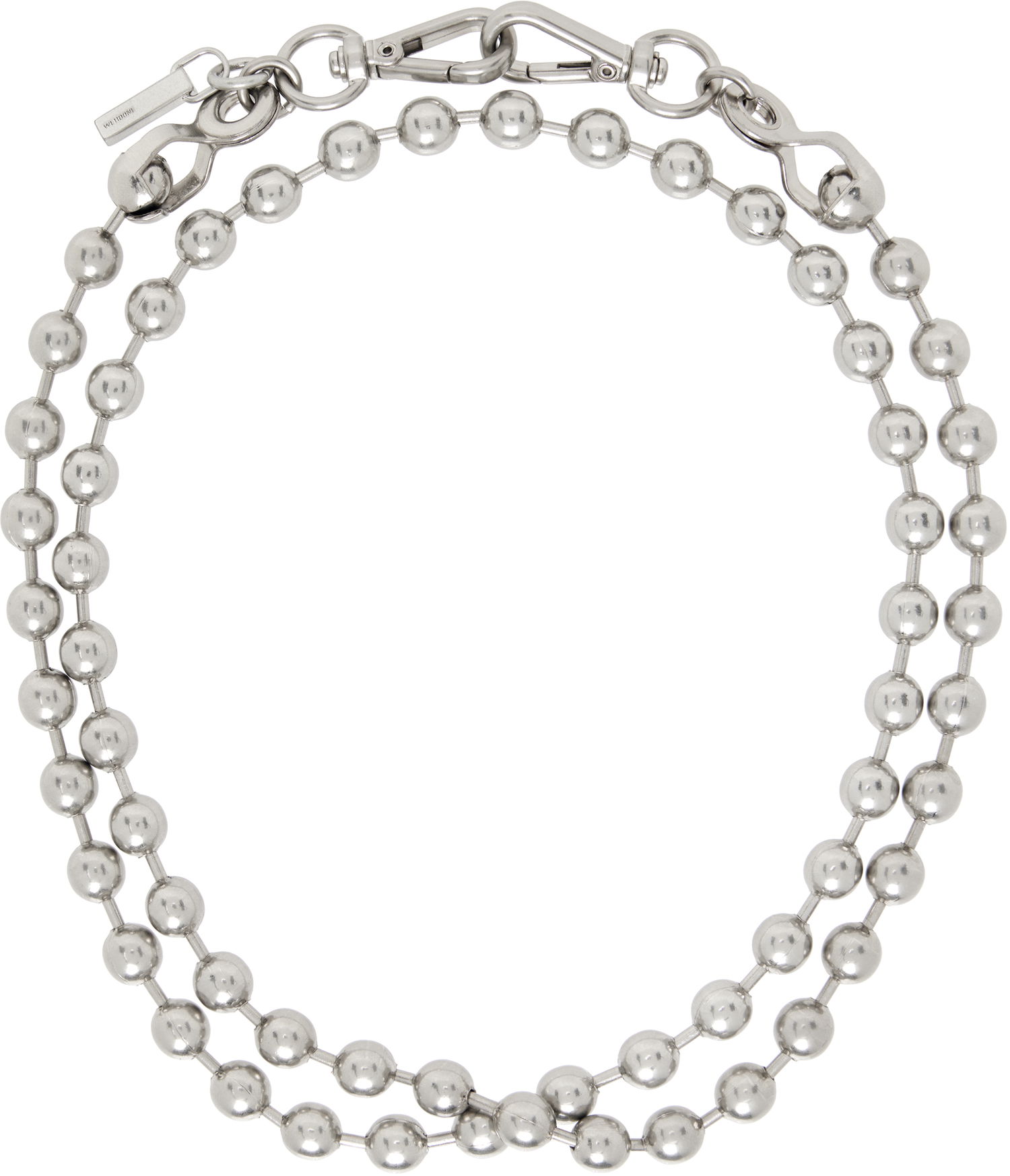 Halskæde We11done We11done Ball Chain Necklace Metalisk | WD-AJ0-25-589-U-SS, 0
