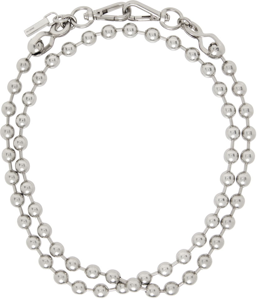 Halskæde We11done We11done Ball Chain Necklace Metalisk | WD-AJ0-25-589-U-SS