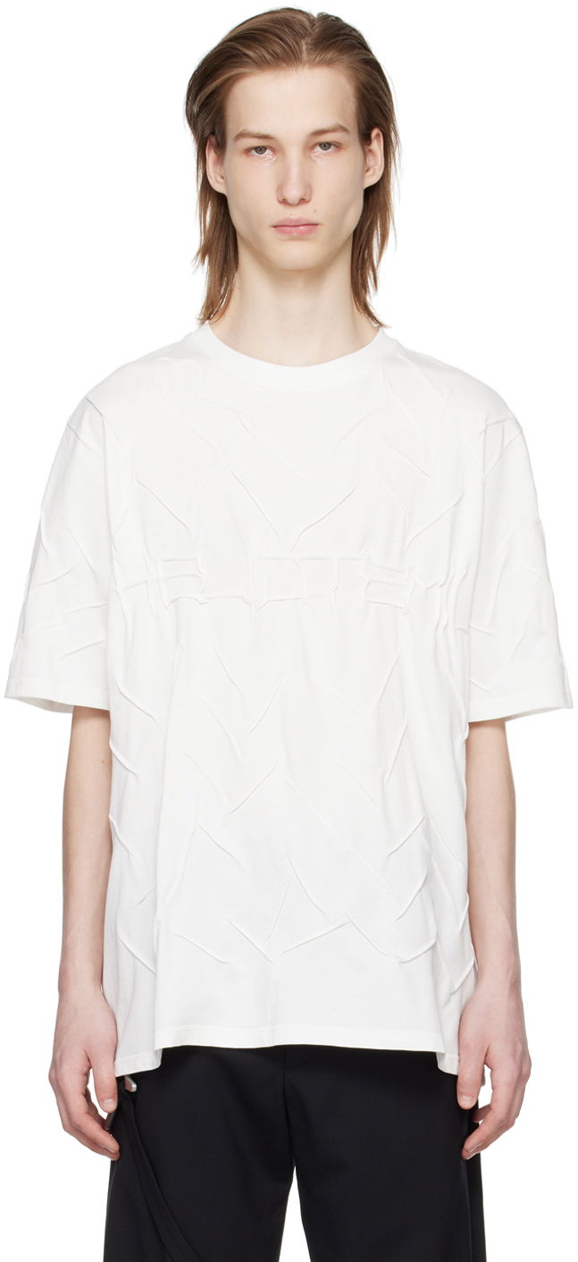 T-shirt HELIOT EMIL Quadratic Embroidered T-Shirt Hvid | PRESS24_M_09_099_WHT02