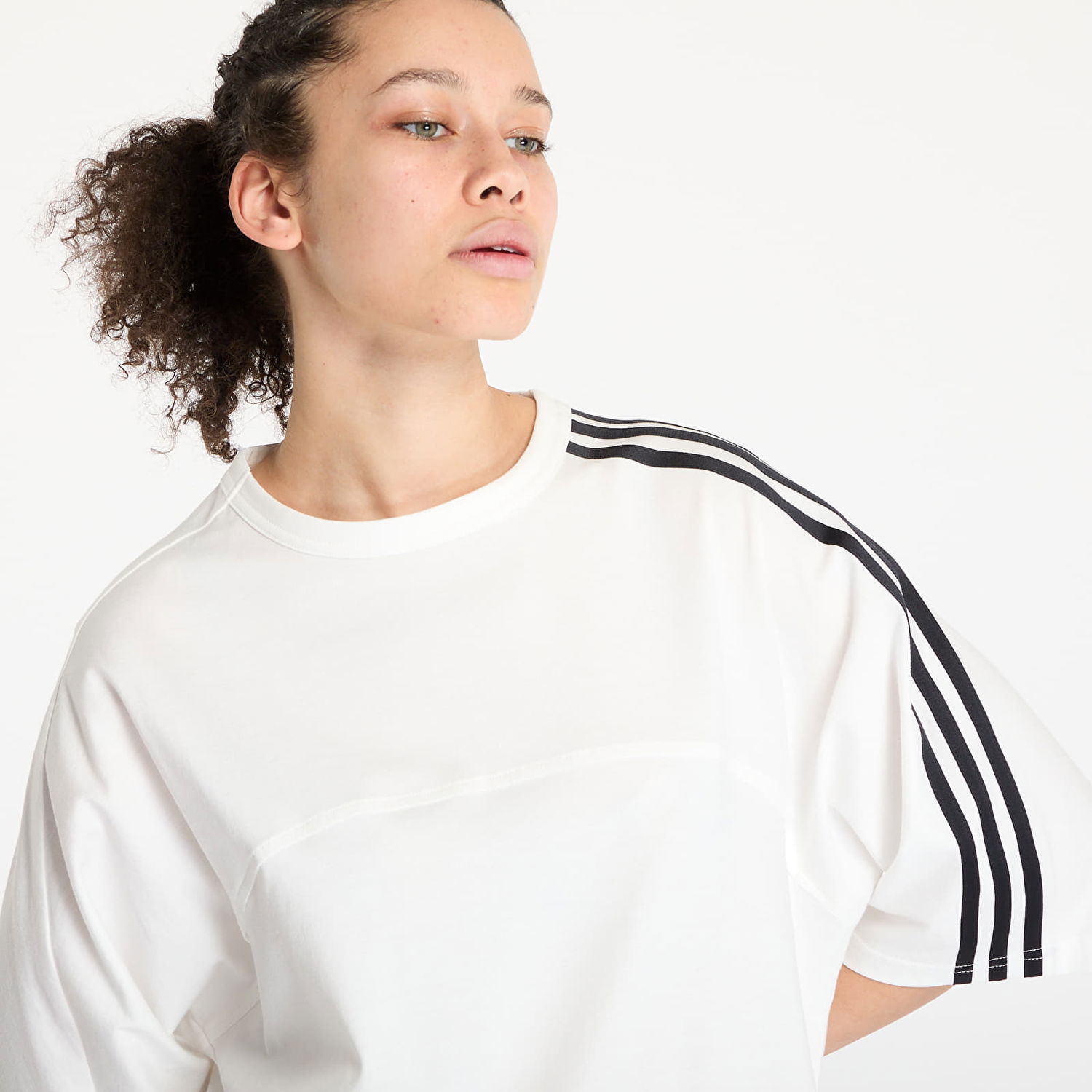 Kjole Y-3 Y-3 3-Stripes Short Sleeve T-Shirt Dress Hvid | JM7845, 1