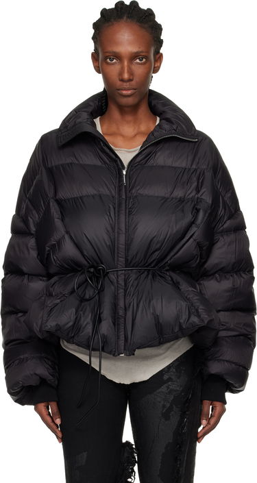 Puffer jakke Rick Owens Concordians Sail Down Puffer Jacket with Drawstring Waist Sort | RP02E4769 NPD1, 0