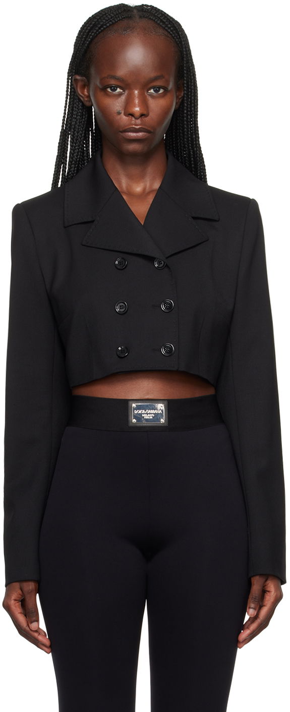 Jakke Dolce & Gabbana Black Short Jacket Sort | F26DMT FUBE7, 0