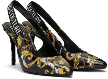 Sneakers og sko Versace Versace Jeans Couture Chain Couture Scarlett Slingback Heels Sort | E78VA3S52_EZS366, 3
