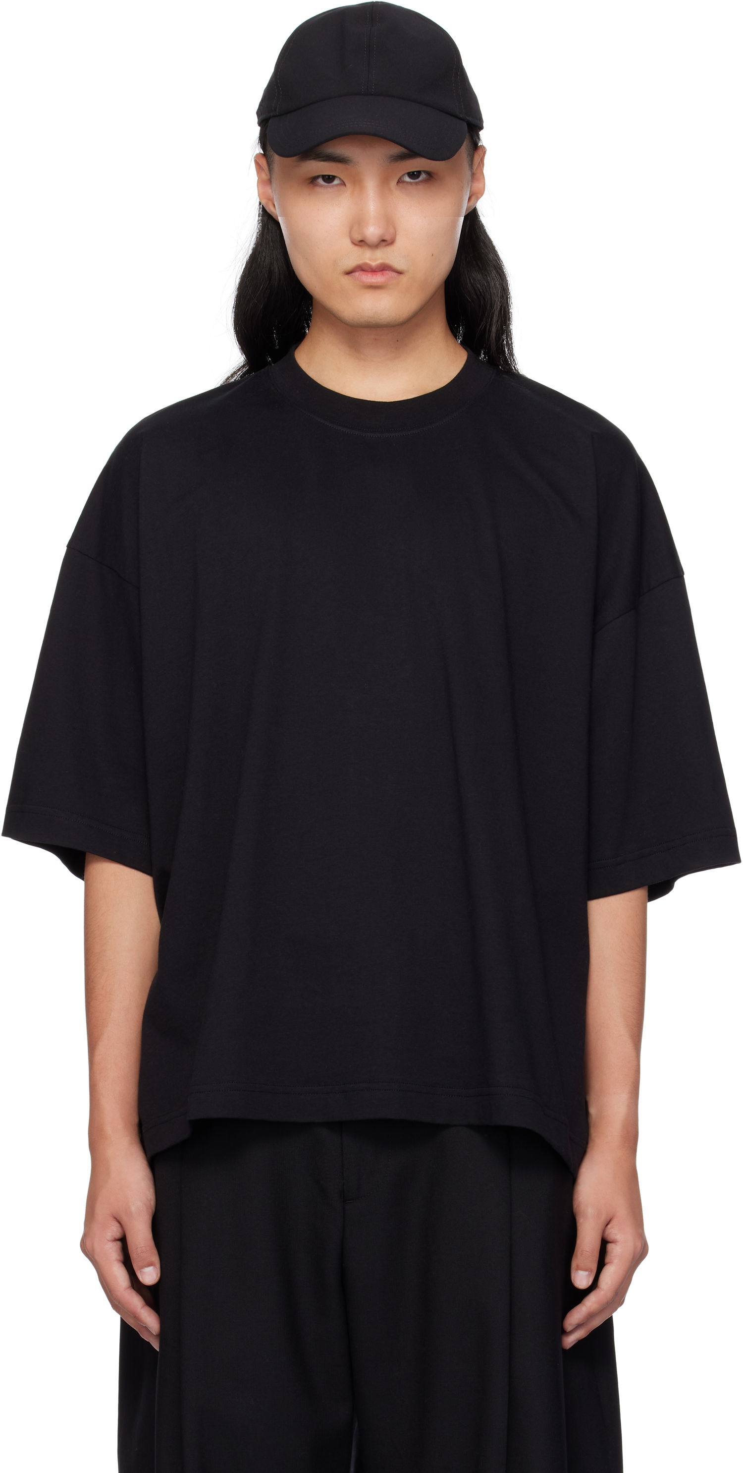 T-shirt Studio Nicholson Studio Nicholson Lee T-Shirt Sort | PIU SNM - 1327, 0