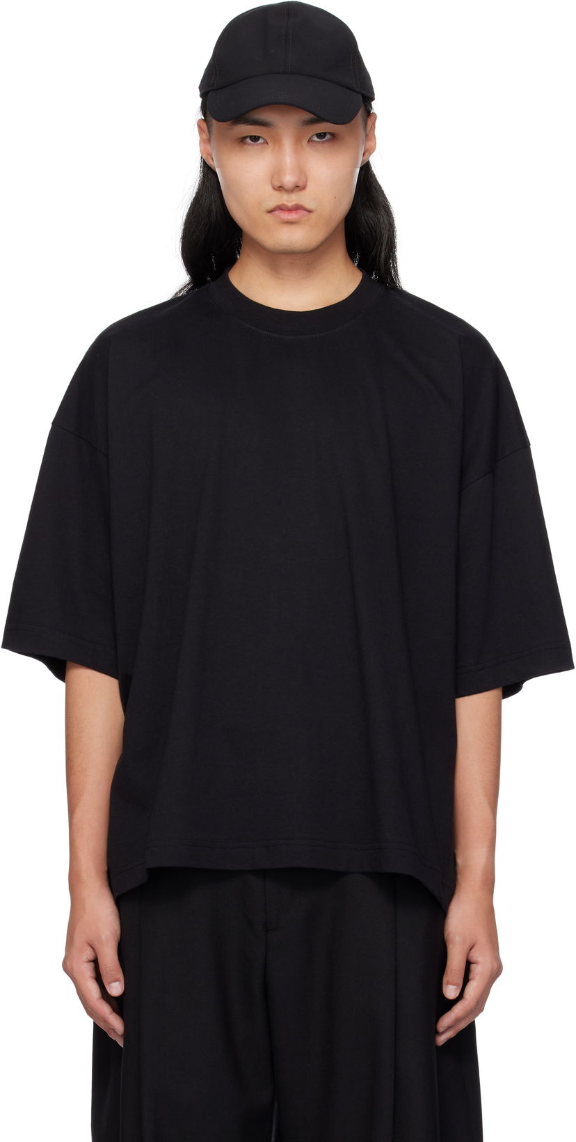 T-shirt Studio Nicholson Studio Nicholson Lee T-Shirt Sort | PIU SNM - 1327