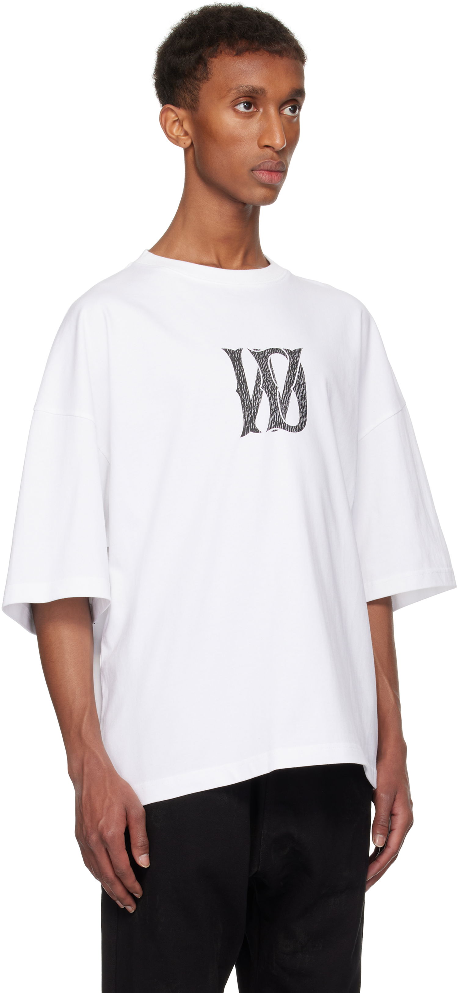 T-shirt We11done We11done Letter Logo Graphic T-Shirt Hvid | WD-TT3-24-744-U-WH, 1
