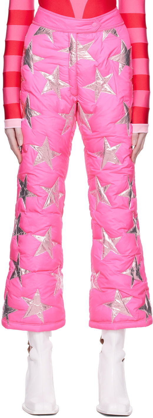Bukser ERL ERL Star-Embellished Puffer Trousers Lyserød | ERL05P016