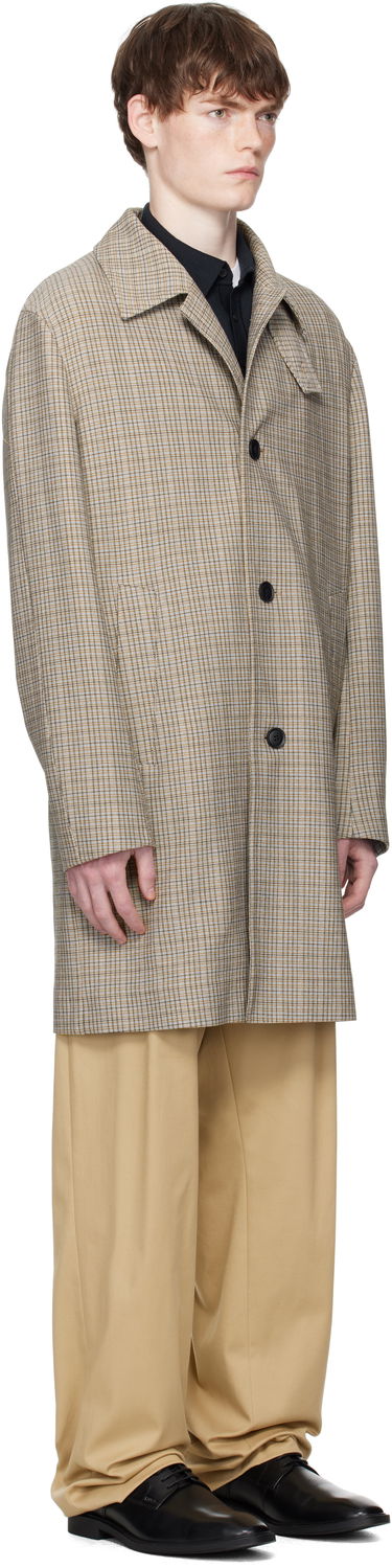 Frakker BOSS BOSS Classic-Fit Check Coat Beige | 50546039, 2