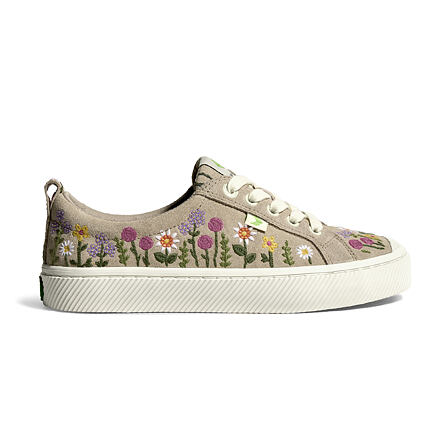 Sneakers og sko Cariuma OCA Low Embroidered Flowers Grå | 100102N33