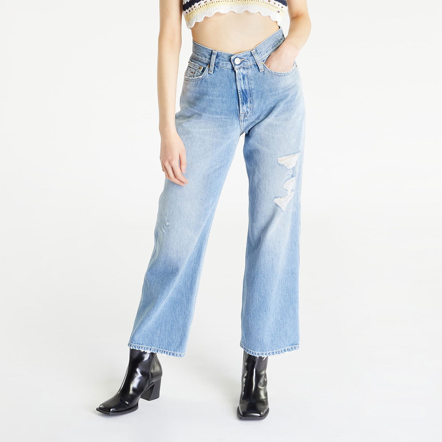 Jeans Tommy Hilfiger Betsy Mid Rise Loose Jeans Blå | DW0DW15522 1AB, 1