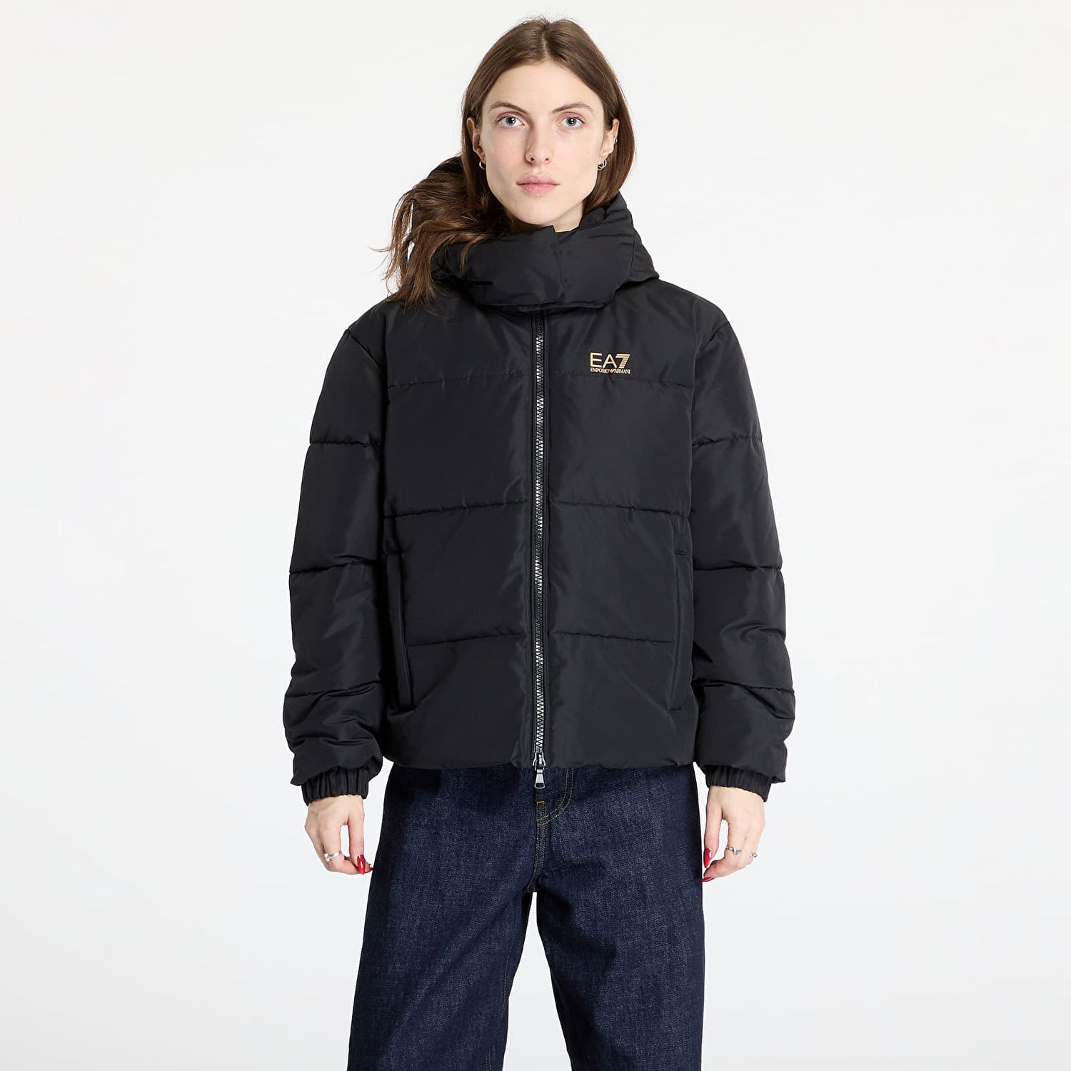 Puffer jakke Emporio Armani Black Bomber Jacket Sort | 6DTB09TN8AZ0210, 0