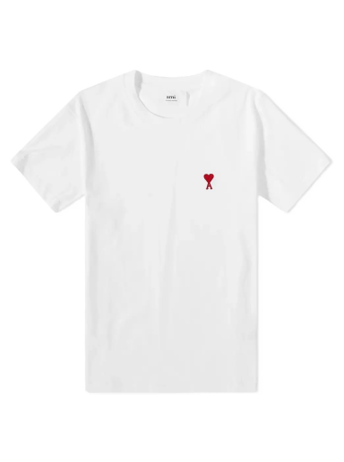 T-shirt AMI Tonal De Coeur Tee Hvid | UTS004-726-175