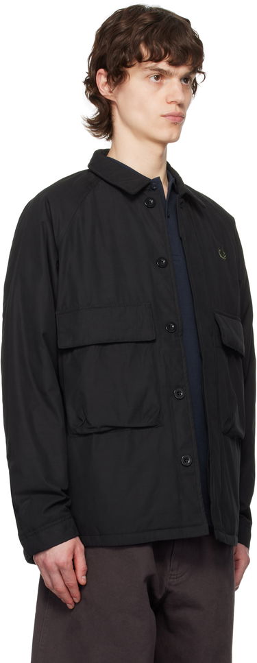 Jakke Fred Perry Fred Perry Padded Raglan Jacket Sort | J8577, 1