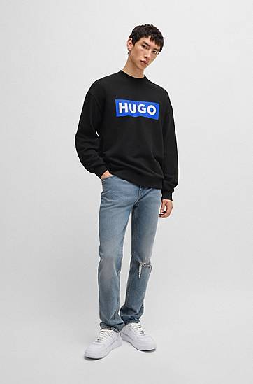 Sweater BOSS HUGO Sweatshirt with Logo Sort | 50522375, 1