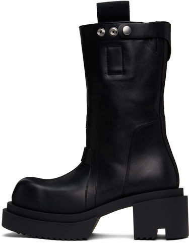 Tøj Rick Owens Rick Owens Hollywood Low Bogun Pull-On Boots Sort | RU01E5804 LOO, 2